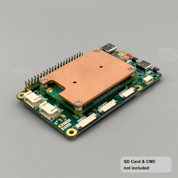 BentoIO CMX0 IO-Carrier Board for Raspberry Pi Compute Module 5 + Low Profile Heatsink