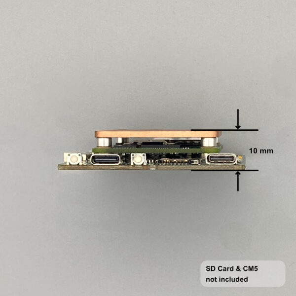 BentoIO CMX0 IO-Carrier Board for Raspberry Pi Compute Module 5 + Low Profile Heatsink