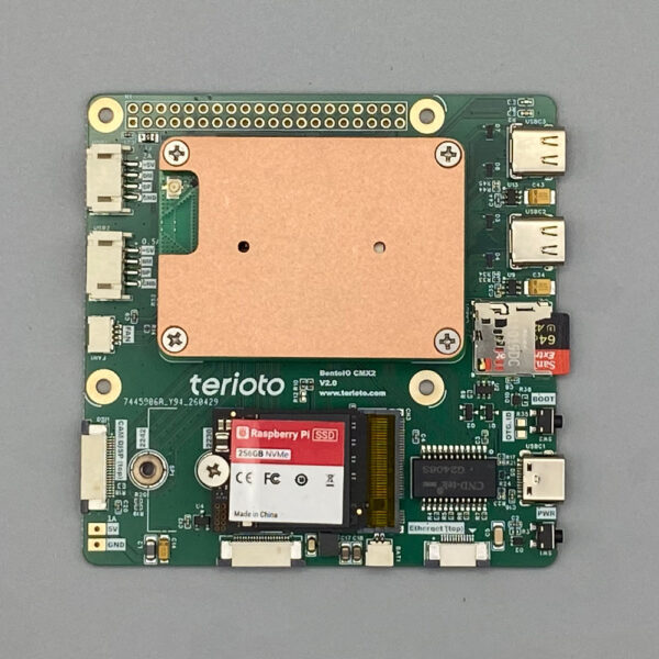 BentoIO CMX2 IO-Carrier Board for Raspberry Pi Compute Module 5 + Low Profile Heatsink