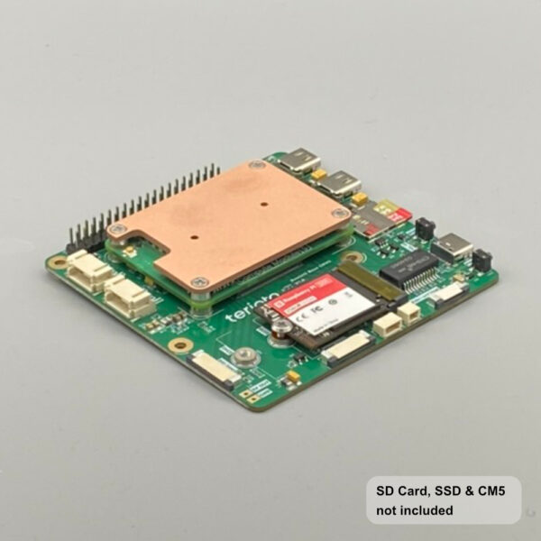 BentoIO CMX2 IO-Carrier Board for Raspberry Pi Compute Module 5 + Low Profile Heatsink