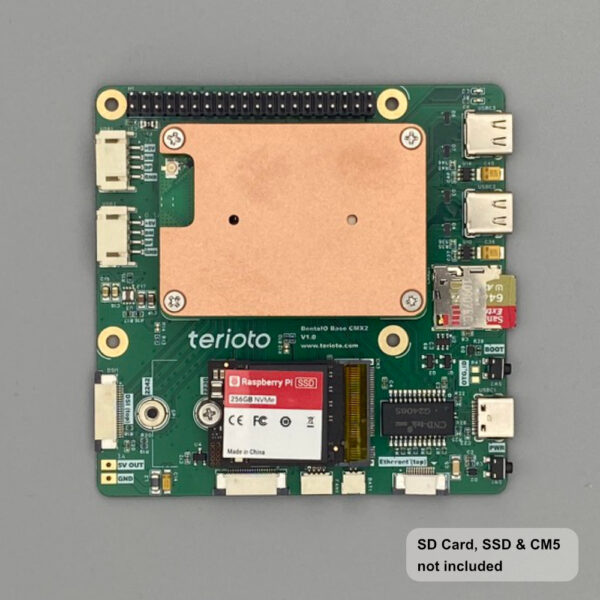 BentoIO CMX2 IO-Carrier Board for Raspberry Pi Compute Module 5 + Low Profile Heatsink