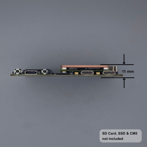 BentoIO CMX2 IO-Carrier Board for Raspberry Pi Compute Module 5 + Low Profile Heatsink